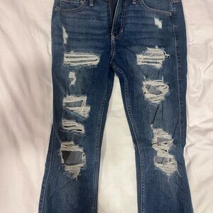 Hollister Blue Skinny Distressed Jeans